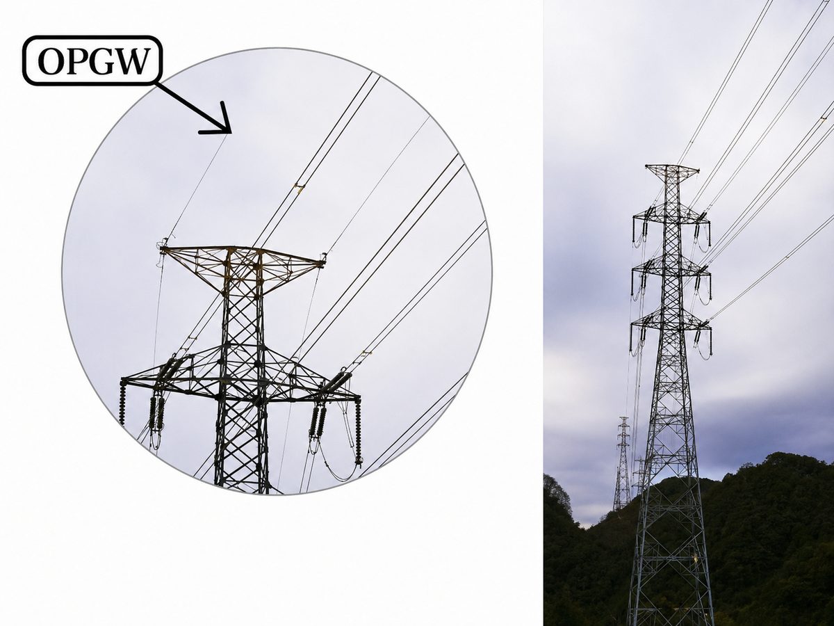 高圧鉄塔とOPGW